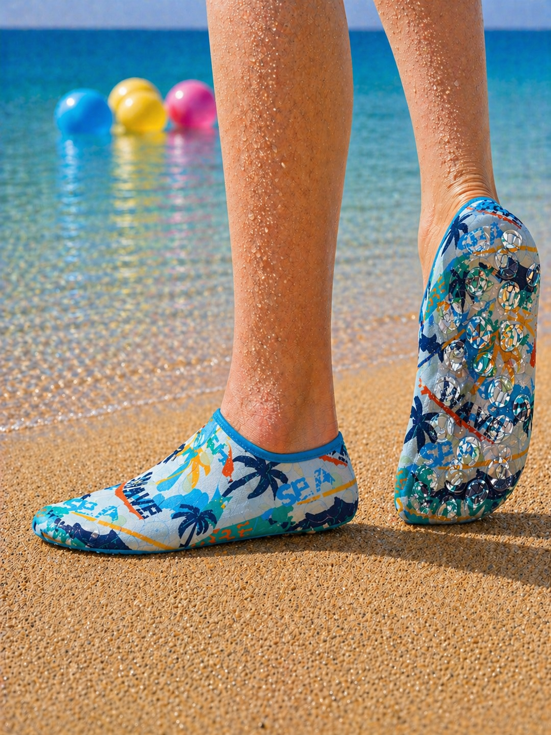 GrippToes Kaymaz Damla Tabanlı Havuz & Deniz Çorabı A1