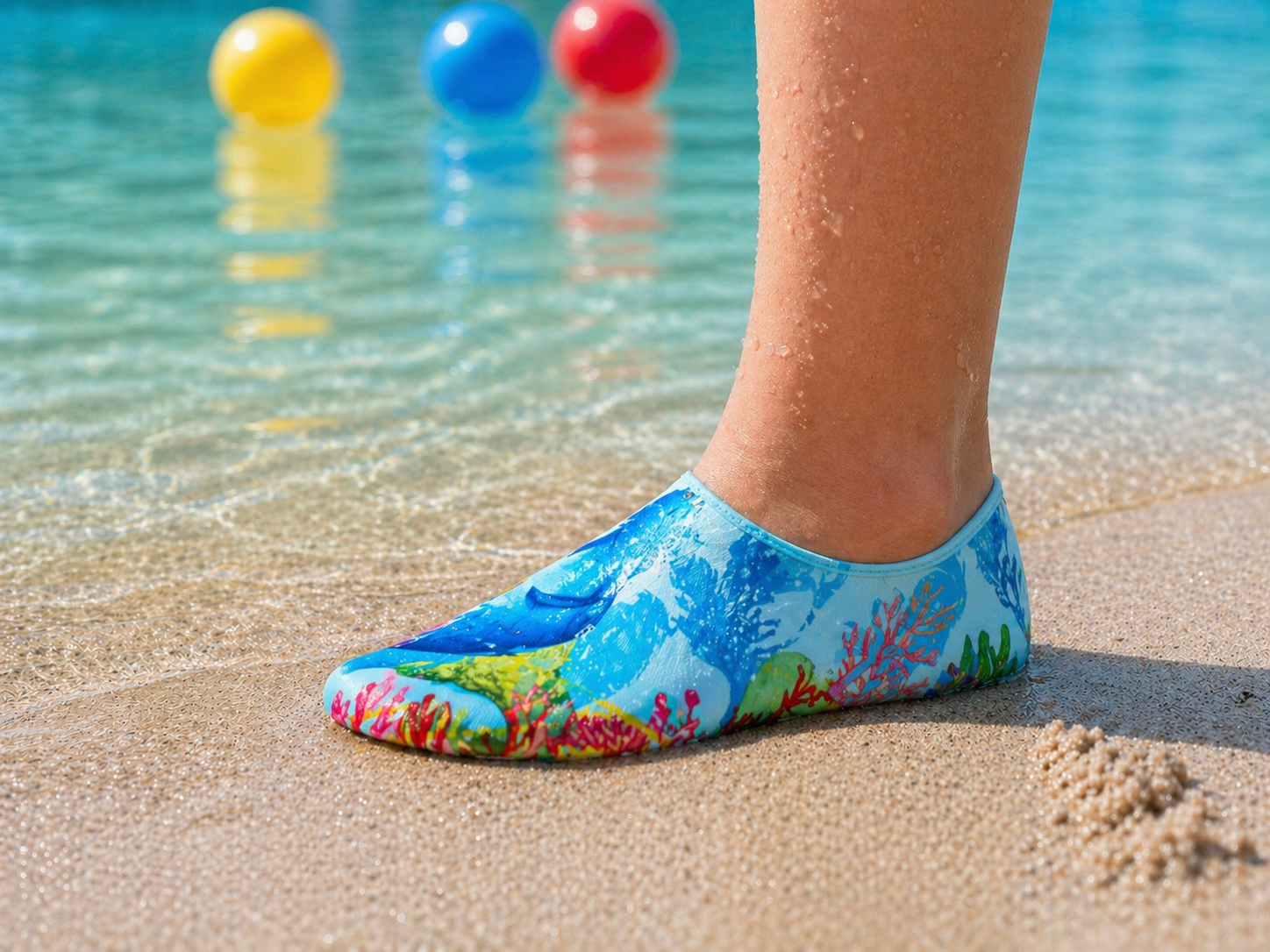 GrippToes Kaymaz Damla Tabanlı Havuz & Deniz Çorabı B1