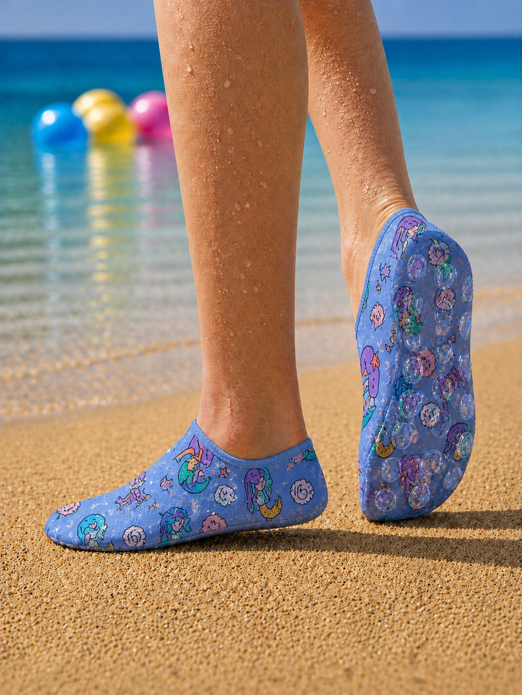 GrippToes Kaymaz Tabanlı Deniz & Havuz Çorabı E1