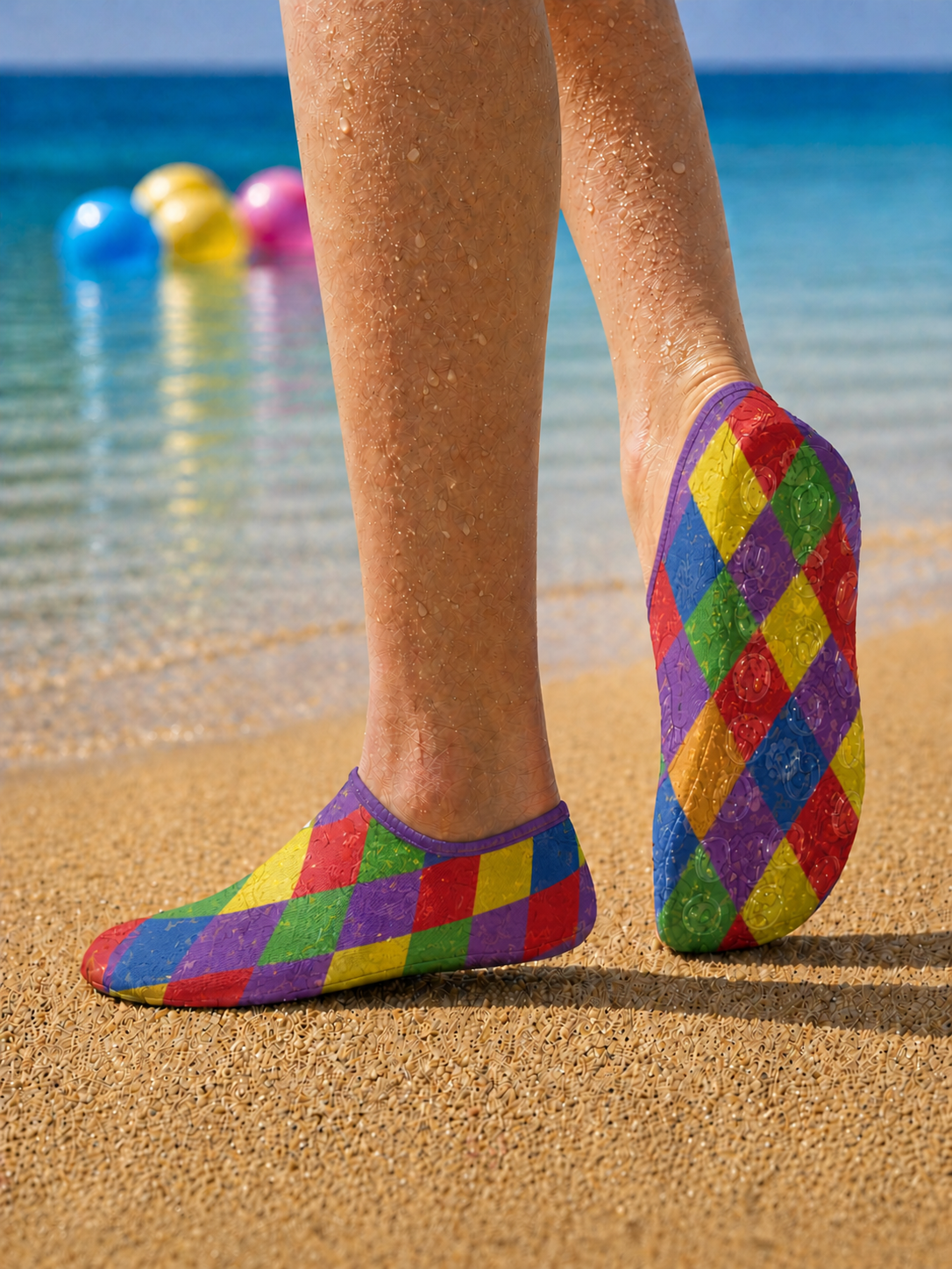 GrippToes Kaymaz Damla Tabanlı Havuz & Deniz Çorabı F1
