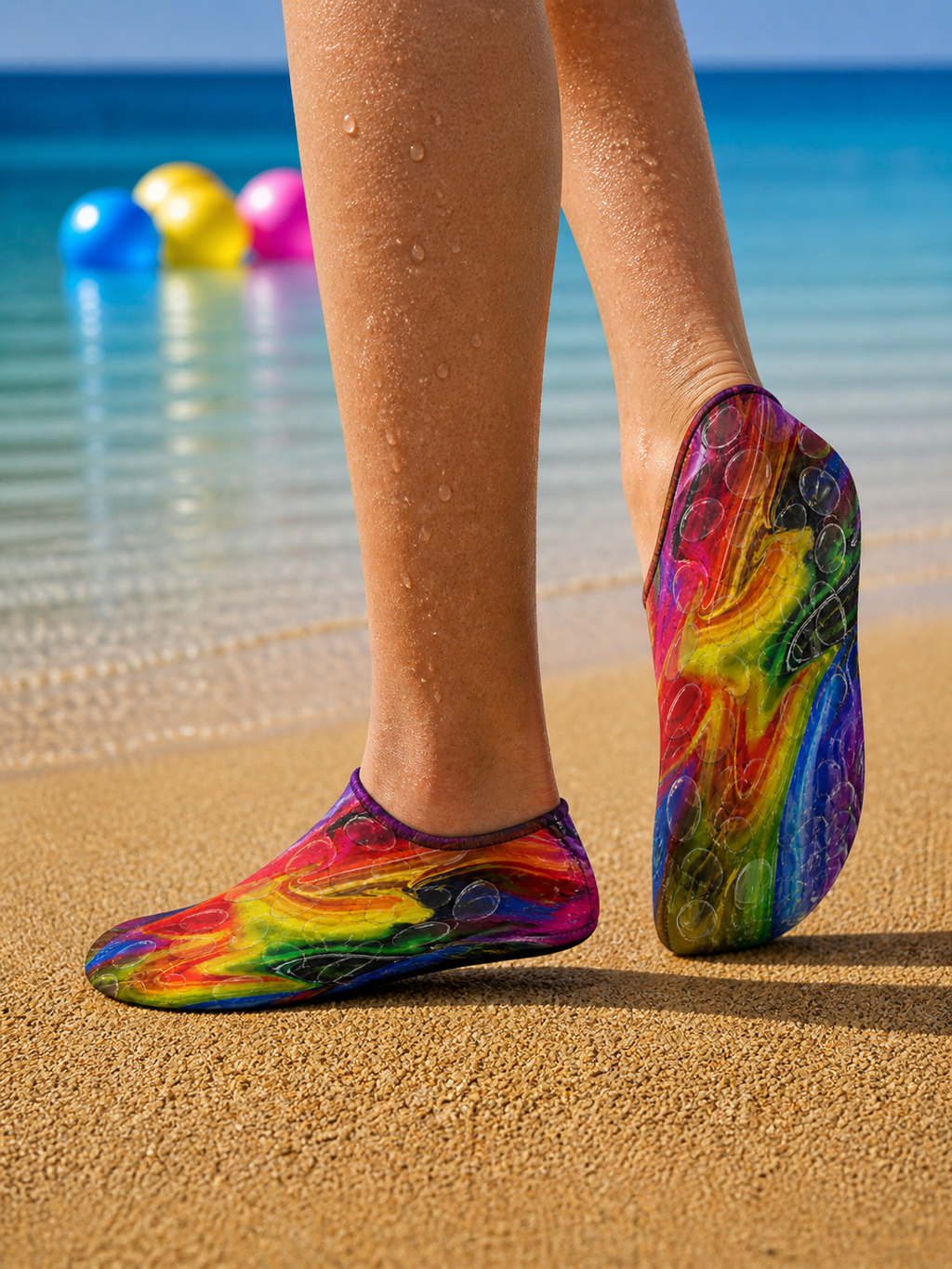 GrippToes Kaymaz Damla Tabanlı Havuz & Deniz Çorabı G1