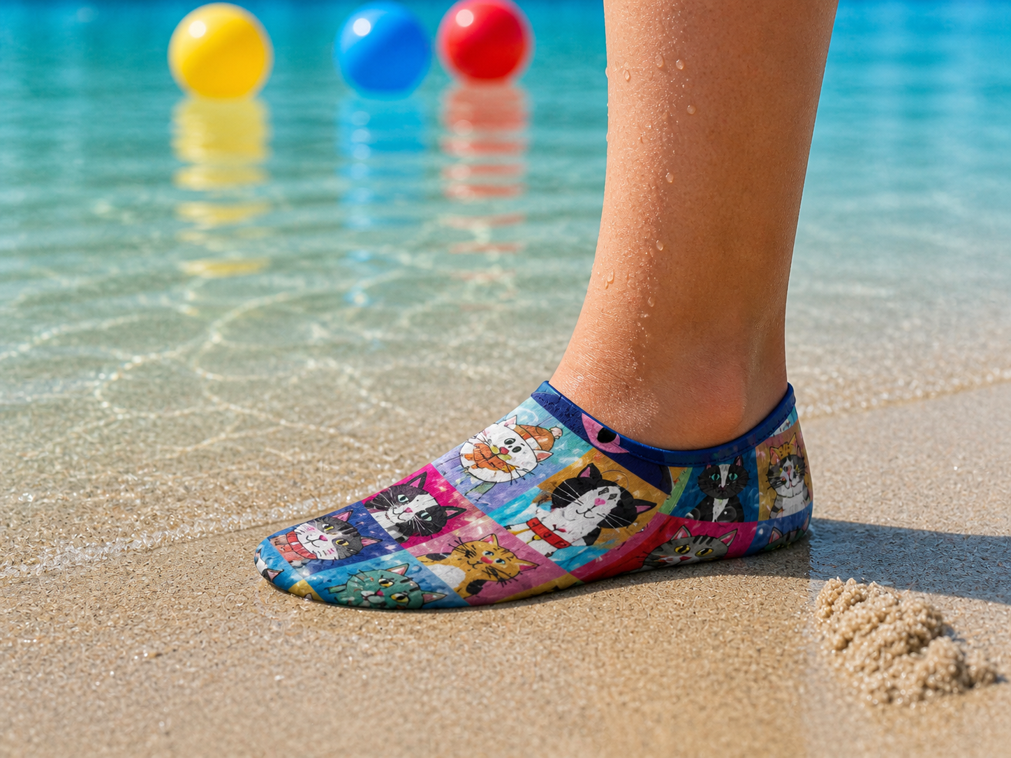 GrippToes Kaymaz Damla Tabanlı Havuz & Deniz Çorabı H1