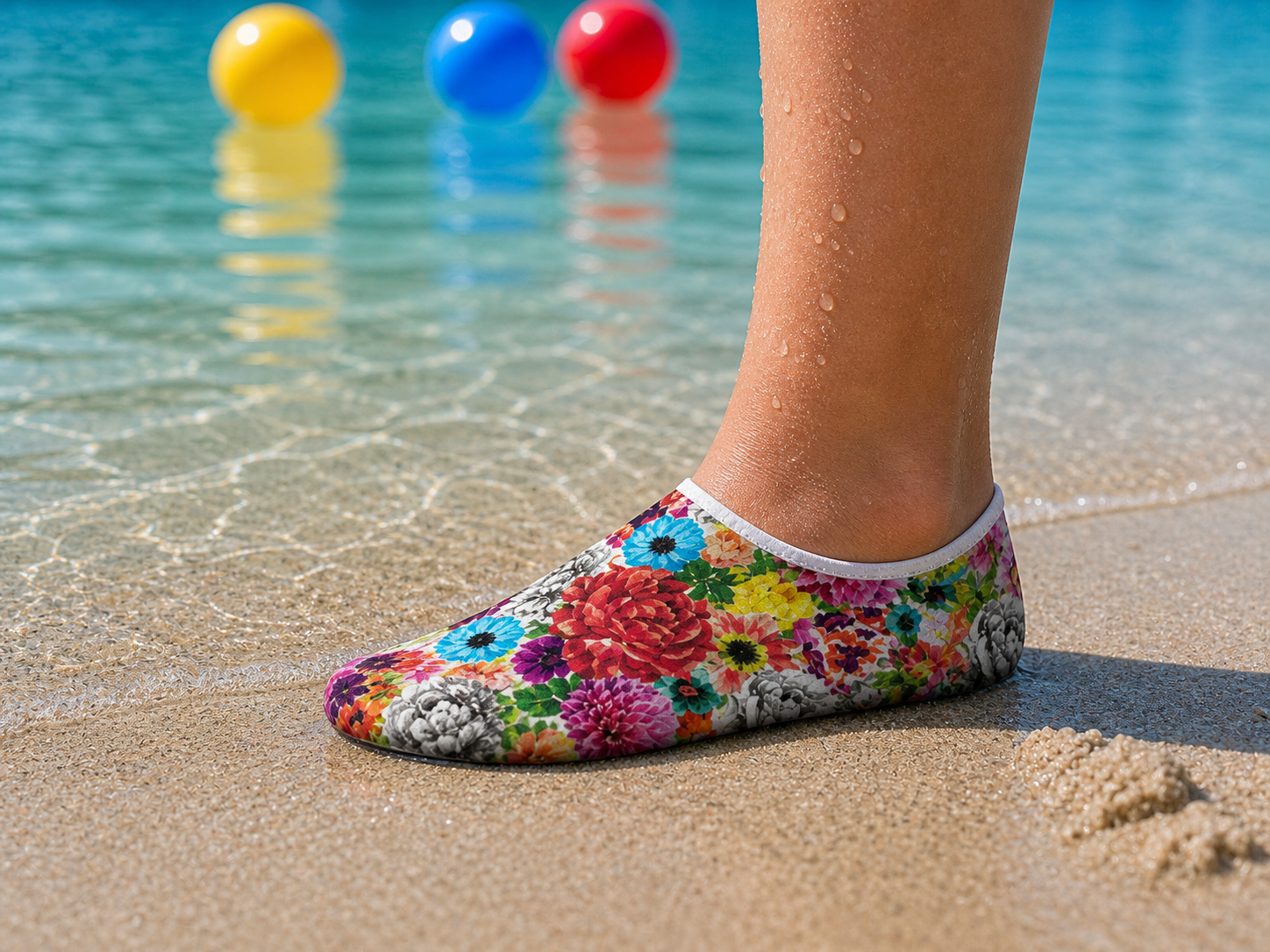 GrippToes Kaymaz Damla Tabanlı Havuz & Deniz Çorabı İ1