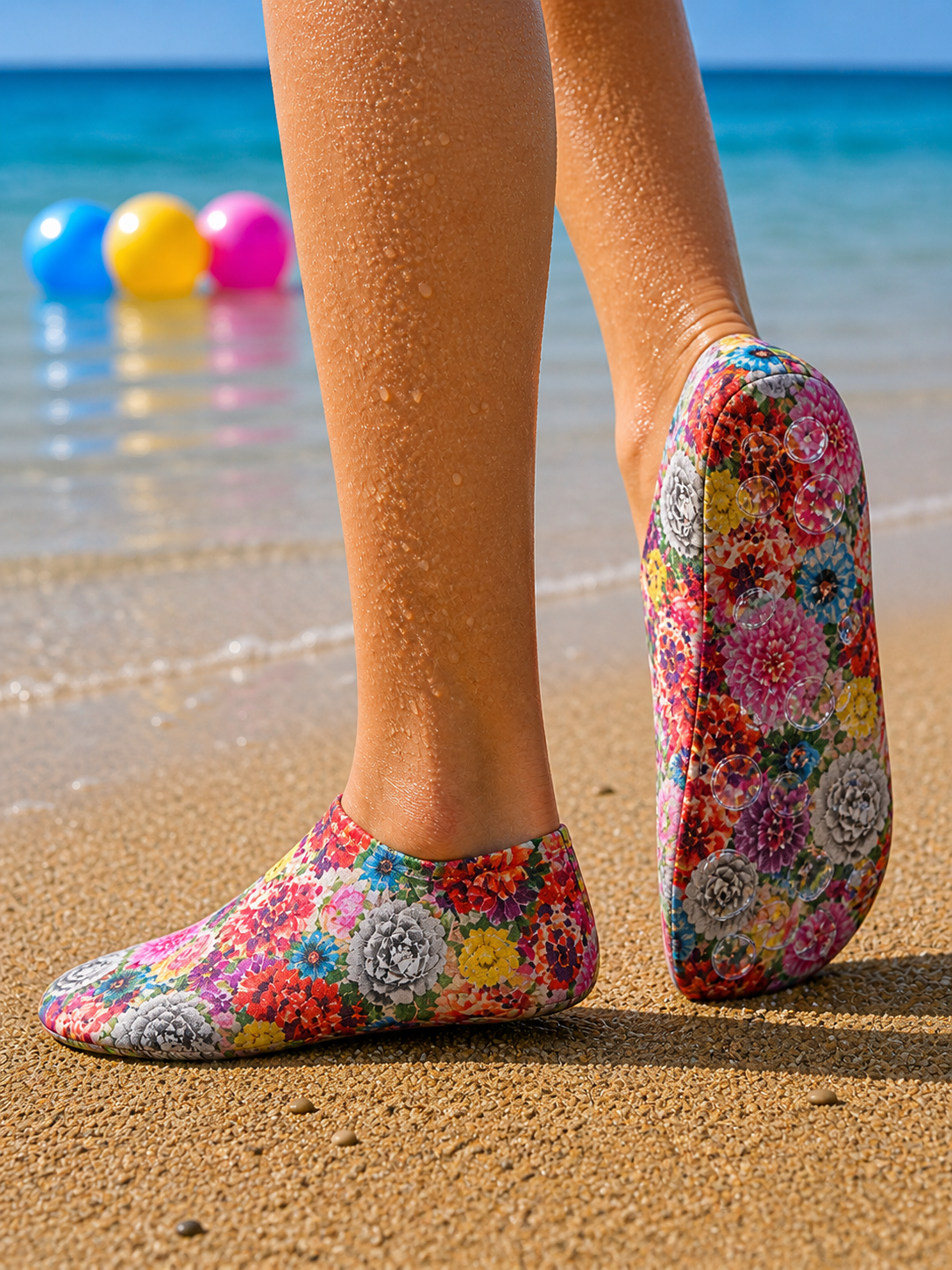 GrippToes Kaymaz Damla Tabanlı Havuz & Deniz Çorabı İ1