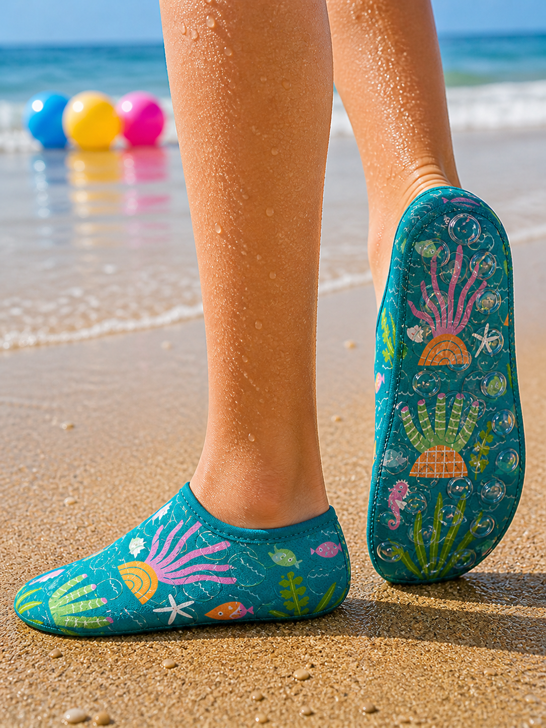 GrippToes Kaymaz Damla Tabanlı Havuz & Deniz Çorabı K1