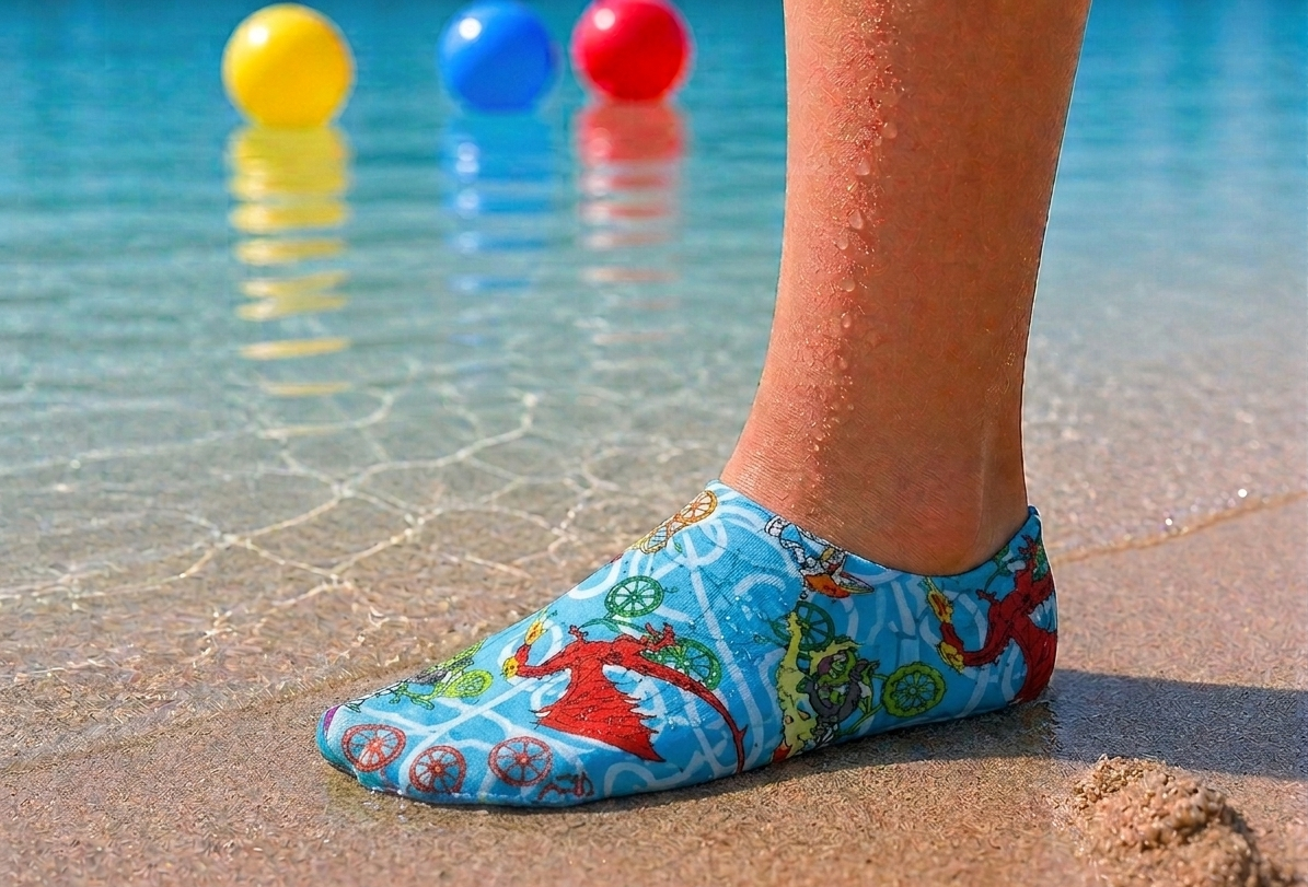 GrippToes Kaymaz Damla Tabanlı Havuz & Deniz Çorabı M1