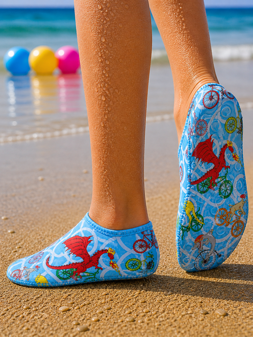 GrippToes Kaymaz Damla Tabanlı Havuz & Deniz Çorabı M1