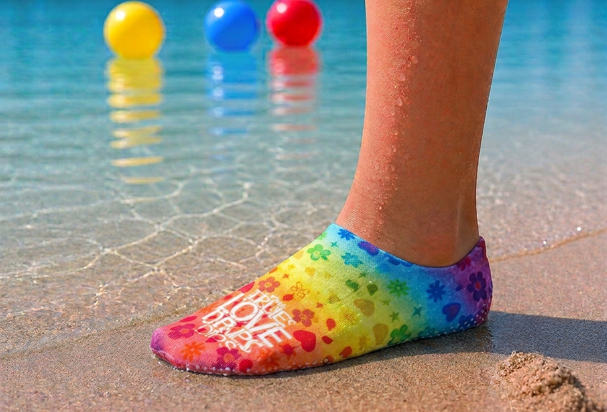 GrippToes Kaymaz Damla Tabanlı Havuz & Deniz Çorabı N1