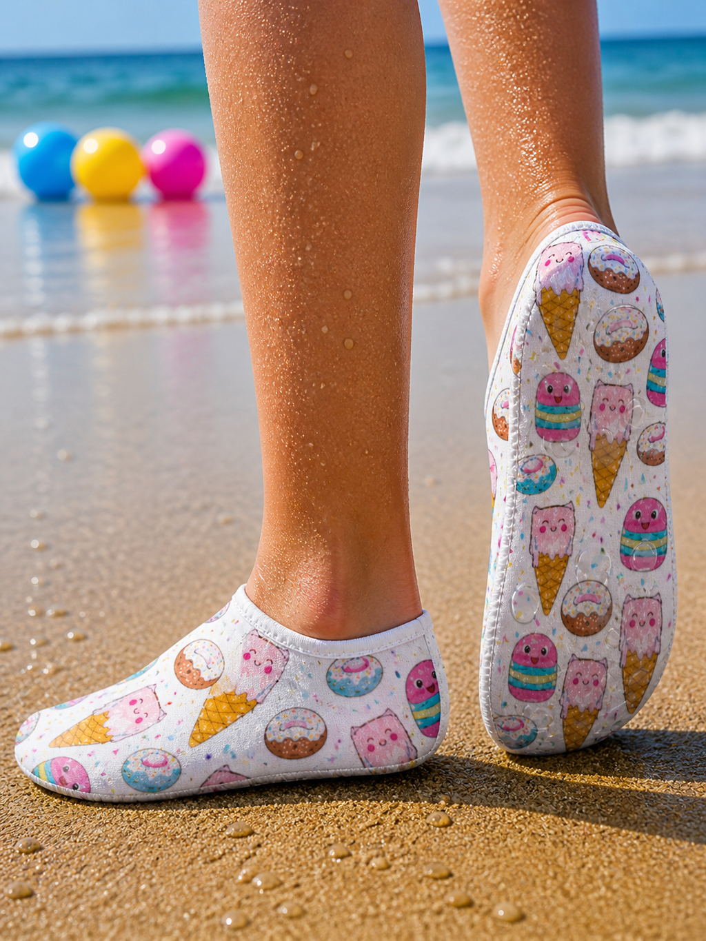 GrippToes Kaymaz Damla Tabanlı Havuz & Deniz Çorabı O1