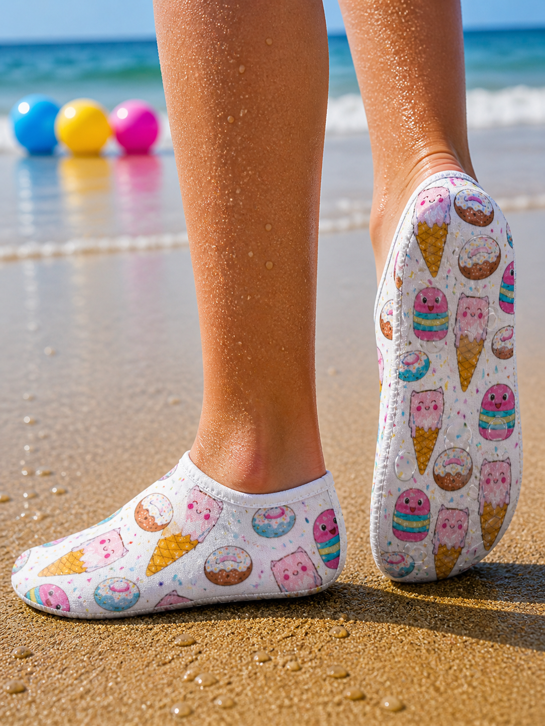 GrippToes Kaymaz Damla Tabanlı Havuz & Deniz Çorabı O1