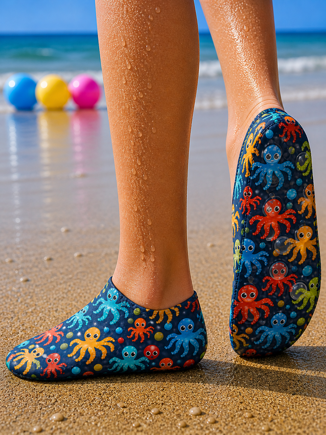GrippToes Kaymaz Damla Tabanlı Havuz & Deniz Çorabı P1