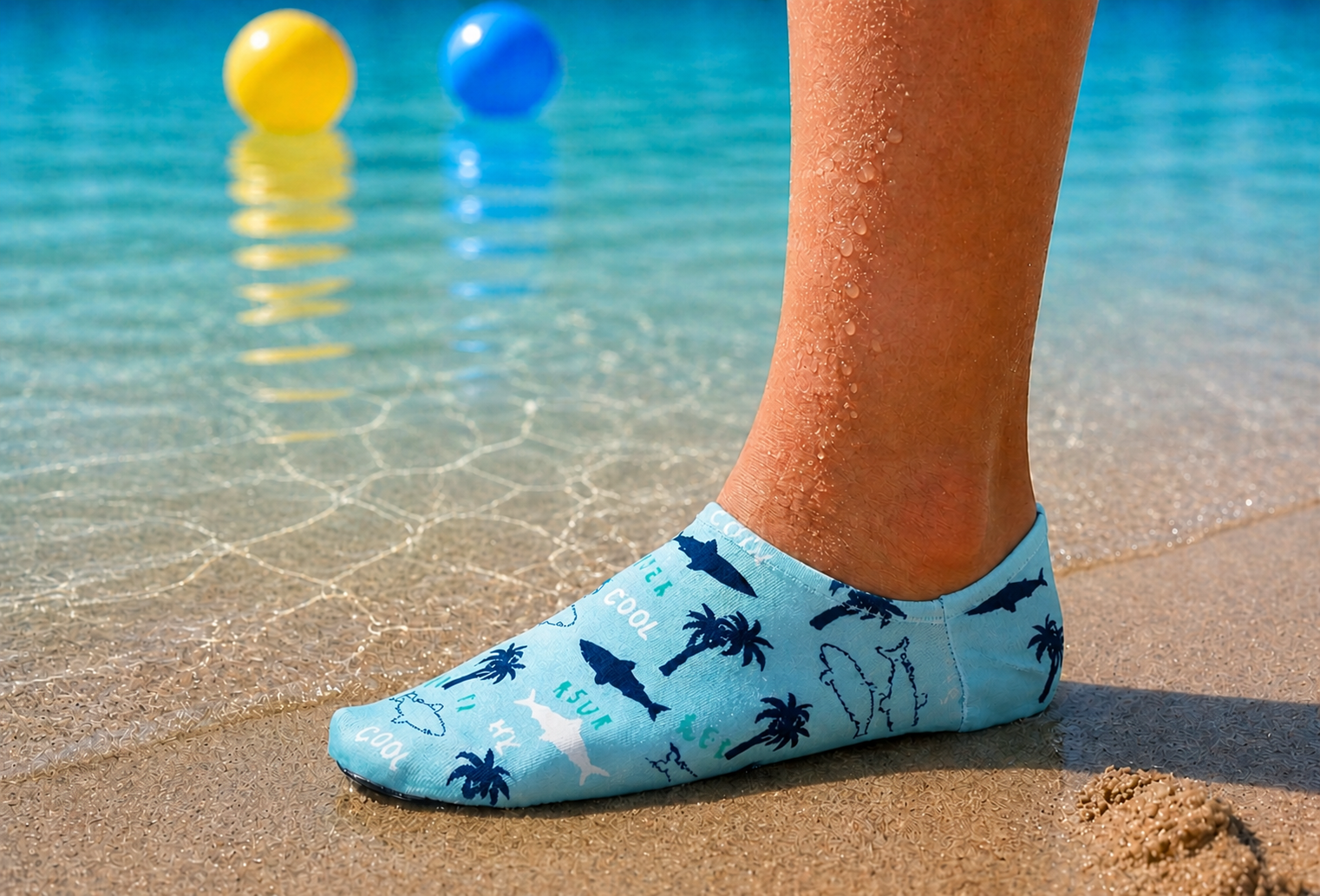 GrippToes Kaymaz Tabanlı Deniz & Havuz Çorabı Ü1